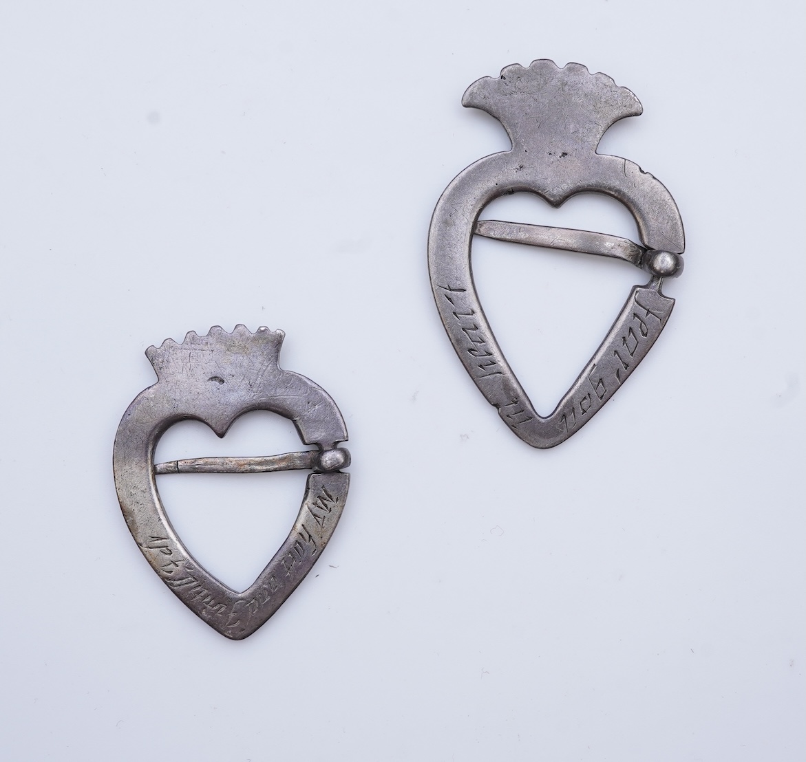 Two Scottish 'Luckenbooth' brooches, 18th century